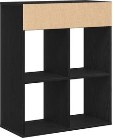 vidaXL Βιβλιοθήκη με 5 Ράφια Μαύρη 66x31x80 εκ. Επεξεργασμένο Ξύλο