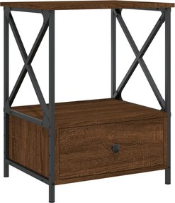 vidaXL Κομοδίνο Καφέ Δρυς 50 x 41 x 65 εκ. από Επεξεργασμένο Ξύλο