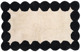 Πατάκι Μπάνιου 0766 Ivory-Black Das Home 50 X 80 50x80cm 100% Βαμβάκι