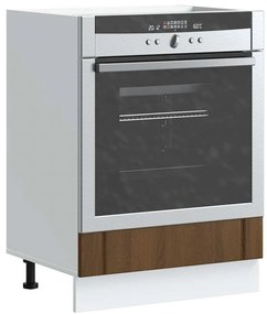 ντουλάπι φούρνου vidaXL "Lucca" Καφέ δρυς καπλαμά Ξύλο