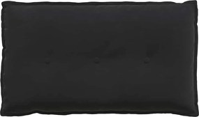 vidaXL Μαξιλάρι Πλάτης Μαύρο 80 x 50 cm Υφασμάτινο Κορντουρά