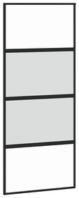 vidaXL Συρόμενη πόρτα με σετ υλικού 90x205 cm από γυαλί&Αλουμίνιο