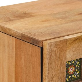 vidaXL Highboard Φυσικό 40 x 33 x 110 εκ Στερεό ξύλο μάνγκο