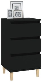 vidaXL Κομοδίνο Μαύρο 40 x 35 x 70 εκ. από Επεξεργασμένο Ξύλο