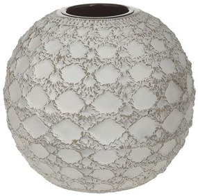 Κηροπήγιο 3-70-932-0136 Φ12,5x11,5cm White Inart Πολυρεσίνη