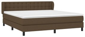 ΚΡΕΒΑΤΙ BOXSPRING ΜΕ ΣΤΡΩΜΑ ΣΚΟΥΡΟ ΚΑΦΕ 180X200 ΕΚ ΥΦΑΣΜΑΤΙΝΟ 3126584