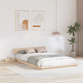 vidaXL Σκελετός Κρεβατιού Καφέ 120 x 200 cm ξύλο