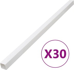 vidaXL Κανάλι Καλωδίων 40 x 25 χιλ. 30 μ. από PVC