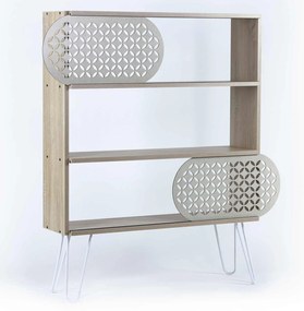 ΡΑΦΙΕΡΑ ΔΑΠΕΔΟΥ DIANE HM9213.01 SONAMA ΛΕΥΚΟ ΕΚΡΟΥ 94x25x117Y εκ.