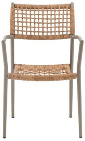 Καρέκλα Chiara Fylliana Καφέ 56x58x86 εκ. 56x58x86 εκ.