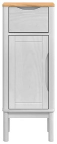 vidaXL Ντουλάπι Μπάνιου FLORO Λευκό 35 x 30 x 90 cm Στερεό ξύλο πεύκου