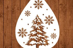 Σετ των 2 Intra απο ξύλο plywood 3mm-4mm πάχος Χριστουγεννιάτικη , Πρωτοχρονιά Δίασταση 30x20 cm INTRAFABR-18612090