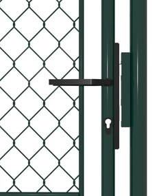 vidaXL Πόρτα Κήπου Πράσινη Ατσάλινη 100x125 εκ.