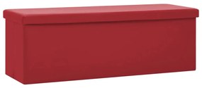 vidaXL Πάγκος Αποθήκευσης Πτυσσόμενος Μπορντό από PVC