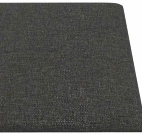 vidaXL Πάνελ Τοίχου 12 τεμ. Σκούρο Γκρι 90 x 15 εκ. 1,62 μ Υφασμα