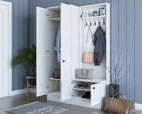 Έπιπλο Εισόδου Λευκό MISELE 119,6x37,3x182,8
