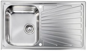 Kitchen Sink Stainless Steel Sanitec Cometa Inset 86x50 cm Σατινέ