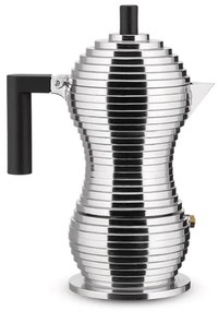 Καφετιέρα Espresso Pulcina MDL02/1 B 70ml Silver-Black Alessi Aluminium