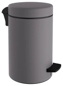Καλάθι Απορριμμάτων 10lt-Φ20x37εκ. Soft Close Ανοξείδωτο Matte Concrete Grey Pam &amp; Co 2037-163