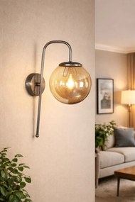 Stewehome απλίκα με γυάλινο και γκρι μεταλλική βάση