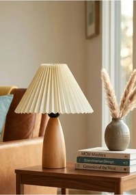 Stewehome Αμπαζούρ από ξύλο με πλισέ σκιάδιο