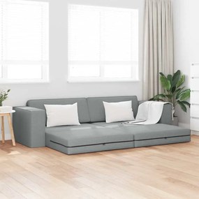 vidaXL Καναπές Κρεβάτι 2 σε 1 Ανοιχτό Γκρι 245x150x60.5 εκ. Ύφασμα