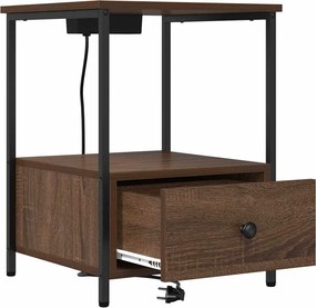 vidaXL Κομοδίνο Καφέ δρυς 42 x 41 x 56 εκ. Επεξεργασμένο ξύλο