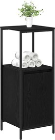 vidaXL Ντουλάπι μπάνιου με ράφια Μαύρη βελανιδιά 36x35x95 εκ.