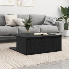 vidaXL Τραπεζάκι σαλονιού with Drawer Μαύρη δρυς 80 x 80 x 31 cm