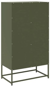 Highboard Ελαιοπράσινο 68x39x123 cm Ατσάλι - Πράσινο