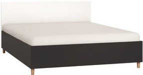 Κρεβάτι Simple-160 x 200-Μαύρο - Λευκό