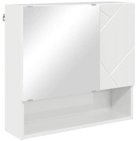 vidaXL Σετ Επίπλων Μπάνιου 4 pcs Γυαλιστερό λευκό 61 x 35 x 64 εκ.