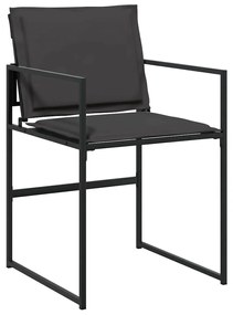 vidaXL Σέτ φαγητού για κήπο 5 pcs Μαύρο 140 x 70 x 73 cm