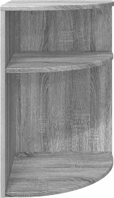 vidaXL End Table Γκρίζο Σονομα 39,7 x 39,7 x 60 εκ Επεξεργασμένο ξύλο