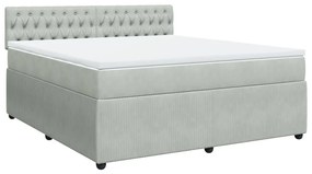 ΚΡΕΒΑΤΙ BOXSPRING ΜΕ ΣΤΡΩΜΑ ΑΝΟΙΧΤΟ ΓΚΡΙ 180X200 ΕΚ. ΒΕΛΟΥΔΙΝΟ 3287812