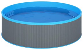 vidaXL Πισίνα Υπέργεια 350 x 90 εκ. Γκρι