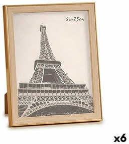 Κορνίζα Gift Decor Καφέ Χρυσό Γυαλί πολυπροπυλένιο (x6)