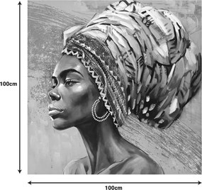 Πίνακας σε καμβά Africana I 3D Inart 100x3x100εκ