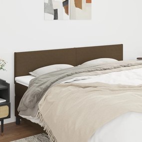 vidaXL Κεφαλάρια Σκ. Καφέ 160x5x78/88 εκ. Ύφασμα