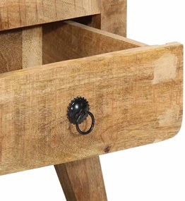 vidaXL Κομοδίνο 40x32x46 cm από μασίφ ξύλο Rough Mango