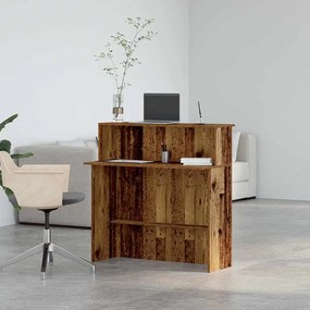vidaXL Γραφείο υποδοχής Παλιό Ξύλο 100x50x103,5 εκ. Επεξεργασμένο Ξύλο