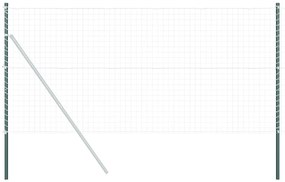 vidaXL Στύλος Περιφράξεων 2 pcs Πράσινο Ατσάλι με Επικάλυψη Πούδρας