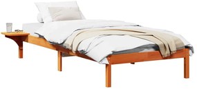 vidaXL Πλαίσιο κρεβατιού με κομοδίνα Καφέ 100 x 200 cm Καφέ κεριού