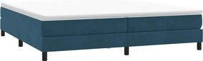 vidaXL Κρεβάτι Boxspring χωρίς Στρώμα Σκούρο Μπλε 200x220 εκ Βελούδινο