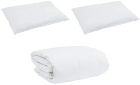 vidaXL Πάπλωμα Άλλο με μαξιλάρι 3 pcs Λευκό 240 x 220 cm Πούπουλο