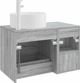vidaXL Σετ Επίπλων Μπάνιου 2 pcs Γκρι Sonoma Επεξεργασμένο Ξύλο