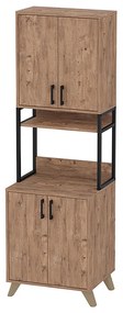 Έπιπλο κουζίνας Sedef Megapap χρώμα pine oak 61x40x202,1εκ.