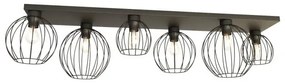 Πλαφονιέρα Φωτιστικό Οροφής 6xE27 Πλέγμα Nest Emibig -1371/6-Μαύρο 1371/6