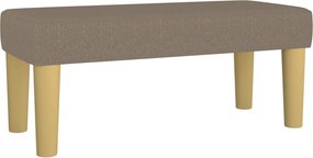 vidaXL Κρεβάτι Boxspring με Στρώμα Taupe 120x200 εκ. Υφασμάτινο