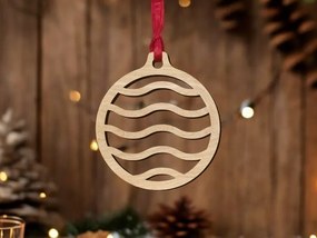 Intra απο ξύλο plywood 3mm-4mm πάχος – Κυματιστό χριστουγεννιάτικο μπιχλιμπίδι 15x15 cm INTRAVECTRY-MY546812